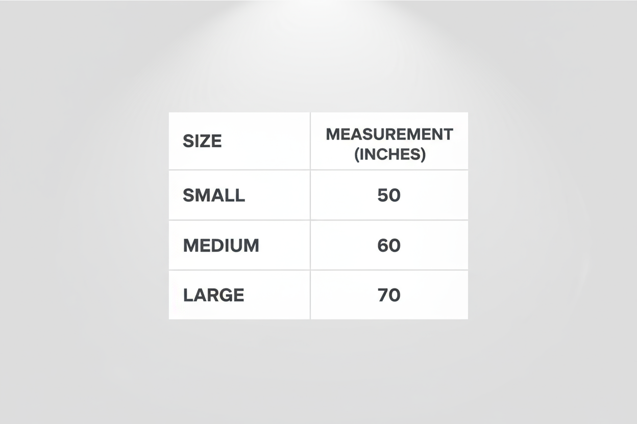 make the small size the 50 inches