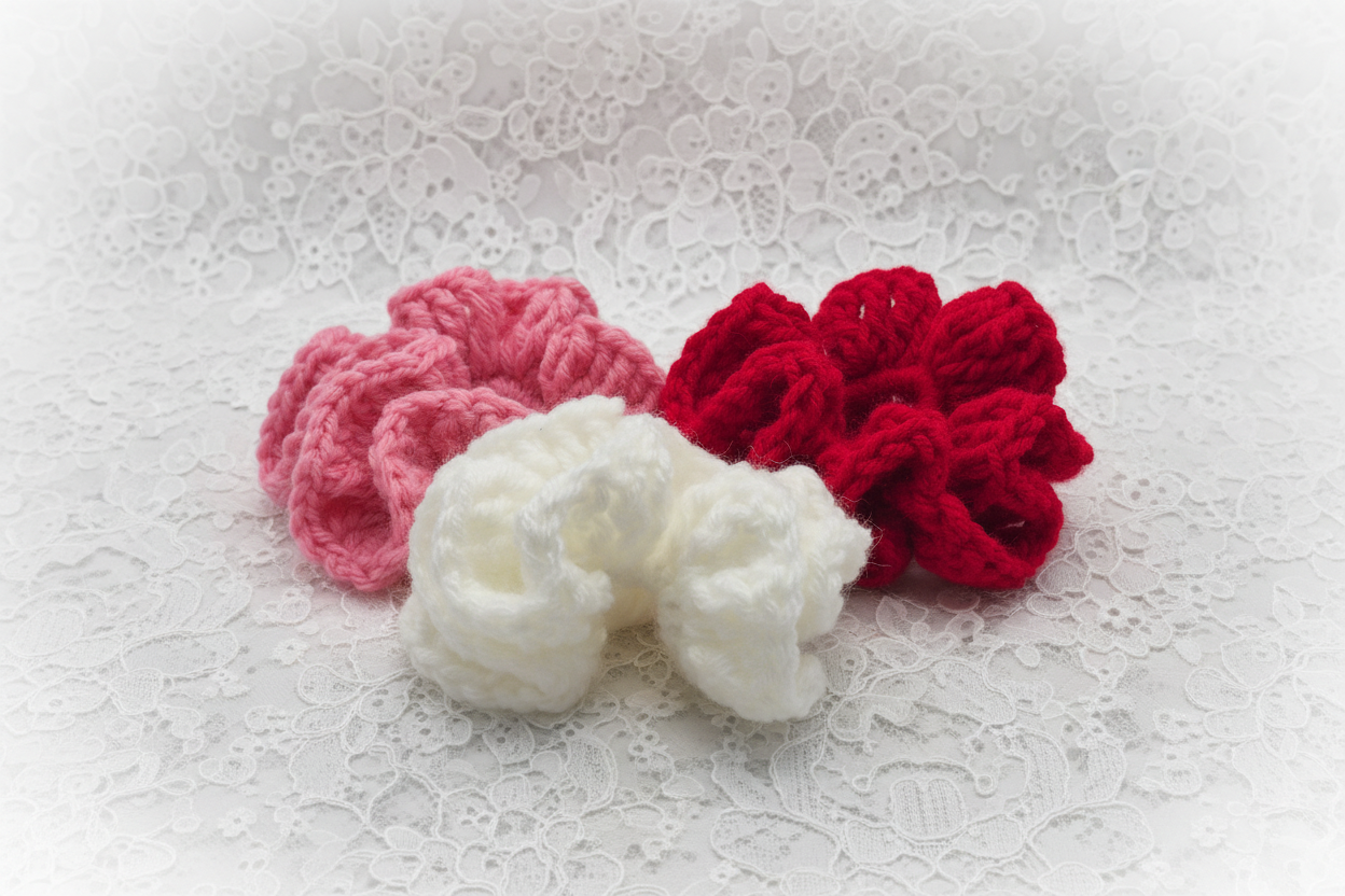 VDay Scrunchies Set