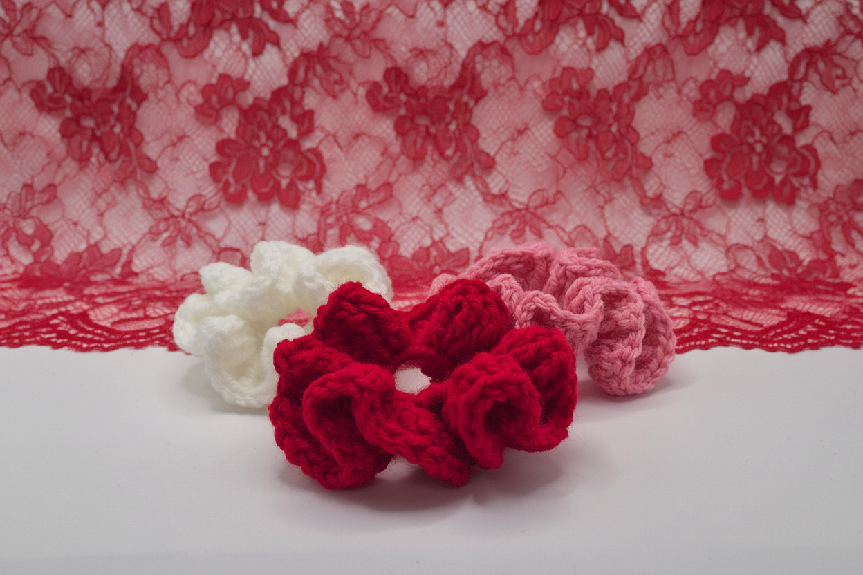 VDay Scrunchies Set